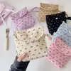 Bolsa de almacenamiento para toallas sanitarias estilo coreano de pana, Neceser de alta apariencia con cierre de botón para estudiantes, Bolsa de maquillaje portátil para viajes, Tarjetero