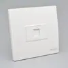 Panel de enchufe de red sin perforaciones de un solo bit tipo 86 de un solo orificio Cat 5e módulo de socket de cable de red de un solo puerto