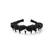 Faixa de Cabelo Original Resistente Fundo Preto Bolinhas Pequenas Pregueada Torcida Dente de Coelho Atmosfera de Pérola Retrô Antiderrapante Domadora de Fios Soltos