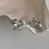 Celebridad de Internet Explosivo Super Brillantes Pendientes de Perla y Circonita Lujo Ligero Nicho Moda de Alta Gama Elegante Pin para Cartílago de la Oreja para Mujeres
