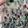 Contas de Bambu de Fluorita Colorida, Contas Soltas de Fluorita Colorida, Acessórios Irregulares para Joias com Contas DIY, Produtos Semi-Acabados para Cross-Border