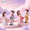 Nuevo estilo ramo pareja micro paisaje plástico adornos de jardinería DIY corazón de niña accesorios para decoración de pastel manualidades