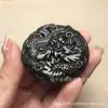 Jade verde oscuro de Xinjiang natural, dragón y fénix, colgante de jade Chengxiang, colgante de jade oscuro Dragón y Fénix, colgante de jade natural Dragón y Fénix