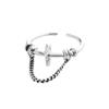 Anillos de Plata Tailandesa Vintage Estilo Coreano y Japonés para Mujer Plateados en Plata 925 Moda Ins Personalidad Minimalista Abiertos para Estudiante Dedo Índice