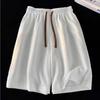 2025 Shorts Plissados Masculino Verão Finos Secagem Rápida Calças de Praia Largas Esportivos Casuais Calças de Cinco Pontos Tendência da Moda Masculina
