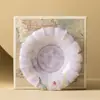 Soporte para ollas de lirio morado tallado pintado a mano Bandeja de té cerámica retro china Tapa de tetera Soporte para tazón Bandeja de té Accesorios para juego de té
