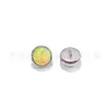 Aretes de Ópalo con Borde de Titanio F136, Clavos para Ombligo, Clavos para Labio, Joyería para Piercings de Aleación de Titanio G23, Clavos para Cartílago de la Oreja, Clavos para Lengua, Clavos Incrustados