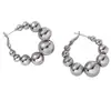 Pendientes de Bolas Redondas con Gradiente Xiyin de Venta Caliente Transfronterizos Europeos y Americanos Pendientes Exagerados Elegantes y de Moda