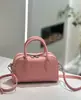 Suministro Exclusivo Transfronterizo de Bolsos de Piel de Vaca de Primera Capa para Mujer, Bolsos de Mano Sencillos para el Trabajo, Bolsos de Hombro Cruzados, Bolsos tipo Concha de Colores Macarrón