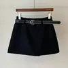 Traje de Falda de Otoño Estilo Coreano Académico Falda Línea A Moda Versátil Cintura Alta Adelgazante Cubre Cadera Falda Corta
