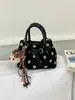 Bolso cubo de ante con lunares estilo coreano para mujer, nuevo de 2026, moda diaria, gran capacidad, para llevar al hombro y cruzado