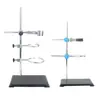 Soporte de Hierro Estante de Laboratorio Soporte Fijo para Experimento Químico Soporte de Hierro Juego Completo de Aro de Hierro Pinza para Matraz Equipo Experimental