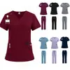 Traje de Manga Corta 72% Fibra de Poliéster + 21% Rayón + 7% Spandex para Uniformes de Scrubs para Doctores, Enfermeras, Spa y Salones de Belleza