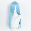 Cosplay Cor Universal Peruca Cabelo Longo Liso Cobertura Falsa 70cm Multicolorido Anime Masculino e Feminino Rosto Cabelo Falso