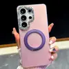 Capa de Celular com Suporte Giratório IMD Dopamina de Furo Grande para Samsung S26/S25 Tendência A57 Luxo com Pedras Preciosas A56