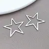 Colgante con Marco de Acero Inoxidable Cortado Estrella Geométrica Corazón Colgante Pequeño Pendientes DIY Llavero Accesorios para Joyería