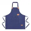 Delantal de Lona Transfronterizo de Amazon con Diseño Estampado Impermeable y a Prueba de Aceite para Cocina, Catering y Ropa de Trabajo para Té de Leche, Resistente a las Manchas, Disponible al Por Mayor a Partir de Una Pieza