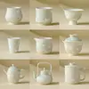 Taza de té tridimensional esmaltada "Susurro de Mariposa Niebla Verde", juego de té kung fu de alta gama para uso doméstico, taza especial de maestro, gaiwan de cerámica, tetera pequeña