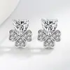 Brincos de Zircônia Amorosos para Mulheres Estilo Europeu e Americano Brincos de Diamante Exportação Exportação Fabricantes de Joias Atacado Moda Brincos Femininos