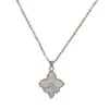 Collar Japonés Coreano Exquisito Moda Lujo Ligero Circonita Concha Trébol de Cuatro Hojas Cadena de Clavícula Sencilla de Alto Nivel Temperamento Femenino Venta al por Mayor