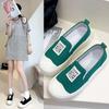 Sapatos de lona femininos sapatos de camada única Primavera e Outono Novo estilo coreano moderno versátil casual confortável sapatos slip-on sapatos de estudante femininos