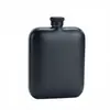 Cantil redondo de aço inoxidável 8 oz mini cantil preto em formato portátil para exterior cantil quadrado fornecimento direto da fábrica