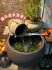 Estanque Tradicional para Piscicultura con Hidroponía de Gran Diámetro Arena Púrpura Agua Circulante Loto Nenúfar Pez Dorado Humidificador sin Esmalte Plantación en Balcón