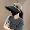 Sombrero de Sol de Estilo Nuevo con Ala Extendida, Gorra de Béisbol de Moda para Mujer, Versátil Sombrero de Sol de Moda para Primavera y Verano, Protección Solar para Viajes al Aire Libre