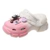 Zapatillas de algodón con tacón para mujer, bonitas zapatillas de cueva para otoño e invierno, con forro polar, suela gruesa cálida, antideslizantes y desmontables, para uso exterior.