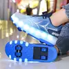 Zapatos con Ruedas Invisibles para Niños con Ocho Ruedas, Patines Transformables que se Iluminan, Patines de Juguete de Cuatro Ruedas para Niñas, Zapatos Deportivos para Niños