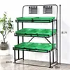 Prateleira de Frutas Rack de Exposição Três Níveis Rack de Legumes Prateleira de Supermercado Rack de Loja de Frutas Frescas Rack de Legumes Supermercado Simples