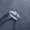 Anillos de Pareja Pluma Contrato para Hombres y Mujeres, Anillos de Par Sencillos y Elegantes con Pluma Incrustada de Diamante, Anillos de Dedo de Moda y Creativos