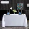 Mantel Blanco con un Toque de Lujo Ligero para Reuniones, Mesas de Postre de Cumpleaños, Manteles Rectangulares de Satén Recién Hechos para Hoteles y Restaurantes Occidentales