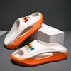 2025 Verano Pantuflas de Avión de Moda Tendencia Pareja Hogar Suela Gruesa Antideslizantes Simples Versátiles Exteriores Playa Chanclas