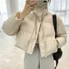 Roupas femininas Roupas femininas coreanas Dongdaemun alta qualidade para jovens redução de idade jaqueta de algodão pão fofo gola alta zíper estilo curto espessada algodão