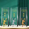 Personalização de Troféus e Medalhas de Cristal para Badminton, Basquete, Futebol, Competições Esportivas, Reuniões Anuais, Gravação Criativa Comemorativa
