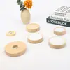 Luz de Noche Táctil de Madera DIY Base Acrílica Luminosa Luz de Noche de Madera de Caucho Base Luminosa LED Modelo de Carga