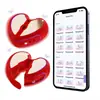 Masajeador de senos en forma de corazón con control de app, pinzas vibratorias para pezones para mujeres, para la autoestimulación de pezones y pecho durante el coito.