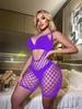 Saia Sexy Justa ao Corpo com Design sem Costas, Lingerie Europeia e Americana Transfronteiriça, Conjunto de Roupas de Rede Peça Única, Conjunto de Lingerie Camisola de Comércio Exterior E101