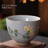 Juego de té de kung fu con forma de huevo de dragón Ru Kiln Taza de té de cerámica con apertura que puede elevar la Taza Maestra Taza de té Taza de cubo Taza de té grande