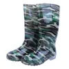 Botas de chuva de cano alto camufladas botas de chuva de plástico camufladas botas de chuva de cano alto camufladas masculinas proteção do trabalho fabricantes de botas de chuva preço baixo excelente