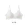 Popular Lingerie Floral de Renda Sem Costura para Mulheres, Sutiã Vermelho de Renda Floral Sem Fio com Bojo Fixo Estilo Desejo Puro