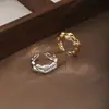 Anillo ajustable de textura ondulada de lujo ligero Nala para mujer, diseño de nicho con un toque de alta gama, anillo de cobre chapado en oro que no se decolora
