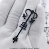Peça Decorativa de Latão Banhado a Preto, Marcador de Página Preto, Peça Esculpida da Coleção Gótica, Padrão Misterioso, Produto Cultural do Clube Mágico