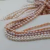 Perlas de agua dulce naturales 7-8 mm cuentas en forma de arroz perlas de agua dulce naturales collar DIY cuentas sueltas semiacabadas cuentas moradas en forma de arroz