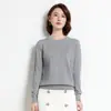 Suéter de tricô feminino de manga longa, estilo coreano, tamanho plus size, soltinho, gola baixa, para outono e inverno, camada base, exclusivamente para vendas transfronteiriças
