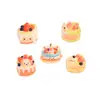 Acessórios de resina de bolo de frutas em desenho animado, materiais DIY de cola de creme, acessórios decorativos, enfeites fofos de brinquedo de comida