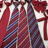 Jk Corbata Pequeña Corbata de Uniforme de Estudiante Rojo Rojo Borgoña Flor de Cuello Camisa de Uniforme Escolar para Mujer Lazo