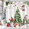 Cortina de ducha para fiesta de Navidad de Amazon Temu, superventas, con estampado digital de un árbol de Navidad, un diseño simple y elegante para uso en el hogar y el baño