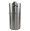 Acero inoxidable 304, acabado cepillado, barril de cerveza fresca, recipiente de cerveza metálico, 2L, con tapa roscada, recipiente de almacenamiento, hecho a medida